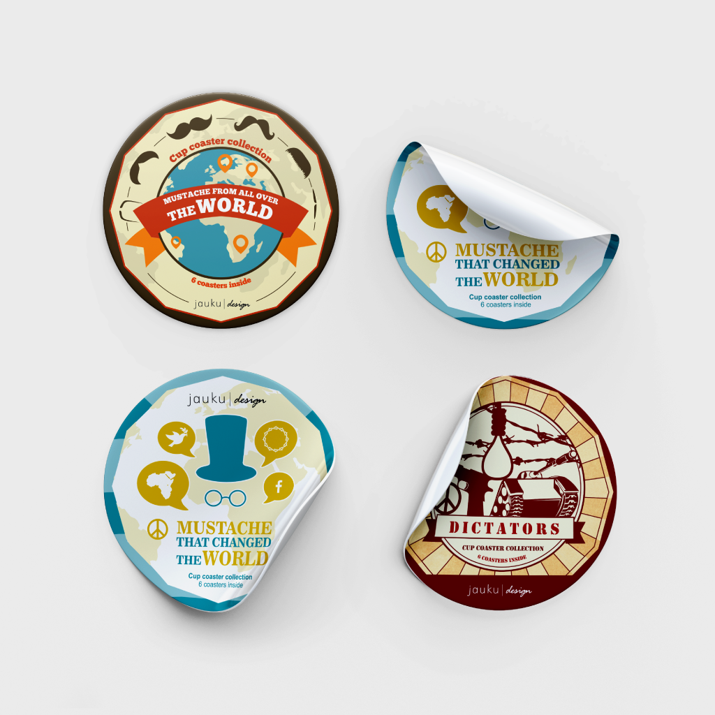 Cup coasters stickers 82